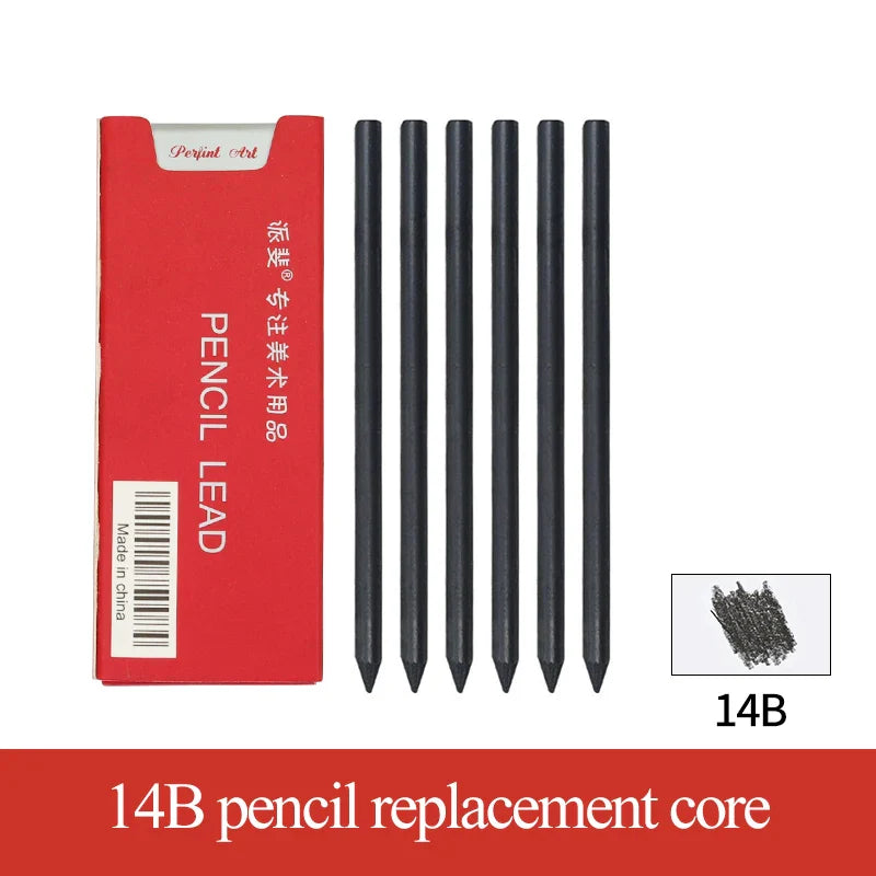 5.6mm Mechanical Pencils & Charcoal Graphite Lead – Soft, Medium & Hard HB to 14B Sketch Drawing Core