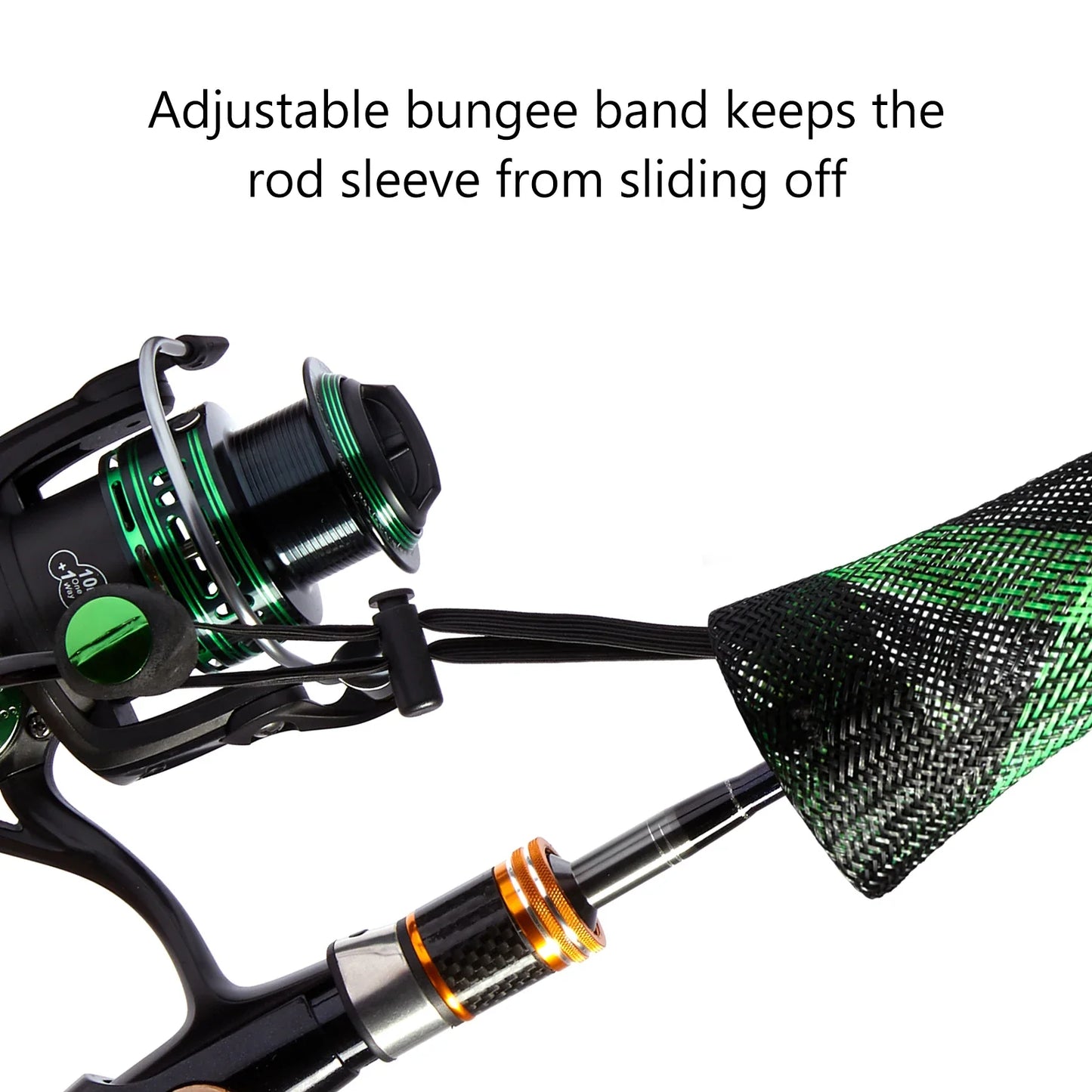 Bassdash Fishing Rod Sleeves: Protective Rod Socks for Casting and Spinning Poles Up to 7-1/2ft