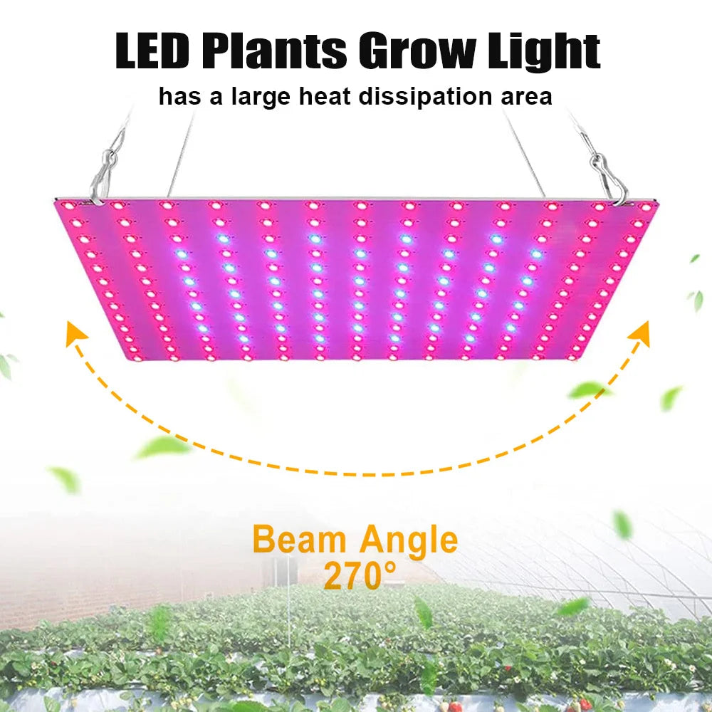 1000W/2000W LED Full Spectrum Plant Grow Light: Hydroponic Growing Lamp for Indoor Plants - Ultrathin Panel Design for Phyto Veg and Flower Growth