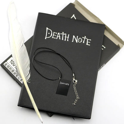 A5 Anime Death Note Notebook Set – Leather Journal, Collectible School Writing Journal with Large Anime Theme