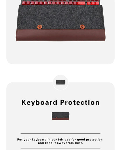 PU Felt Keyboard Carrying Case – Protective Bag for Planck 40%, 60%, 80%, 100%, GH60, XD64, TADA68, TKL 87/104, ANSI, BM60/65/68, Poker Keyboards
