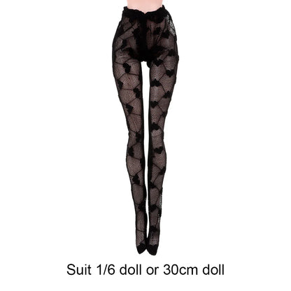 30cm Doll Silk Stockings – Mini Fishnet Tights for 1/6 Dolls, Elastic Leggings & Sock Accessory, Doll Girl Gift