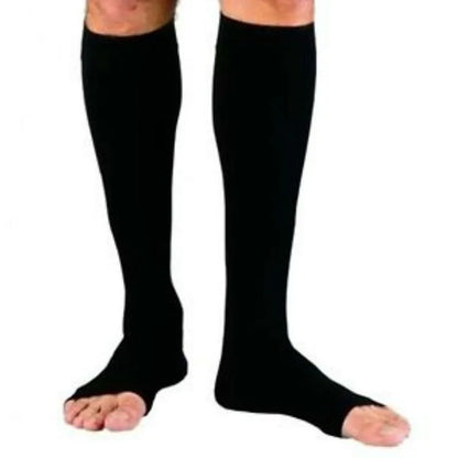 Professional Long Compression Socks with Zipper - Sports Pressure Leg Support for Women, Thick Varicose Vein Socks for Cycling