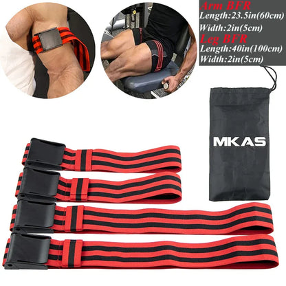 BFR Blood Flow Restriction Bands – Gym Fitness Training Straps for Arms & Legs, Muscle Growth, Bodybuilding & Weightlifting Occlusion Bands