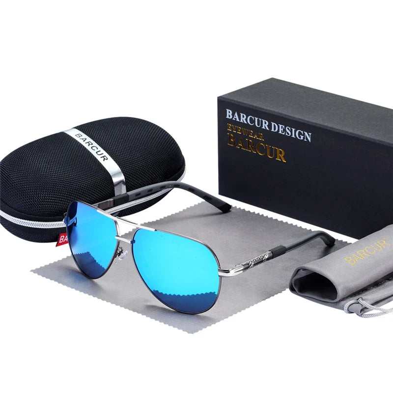BARCUR Aluminum Vintage Polarized Sunglasses – Classic Men’s & Women’s Driving Shades, UV Protection Eyewear