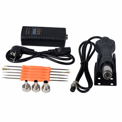 JCD 750W Heat Gun – Digital Display Micro Rework Soldering Station & Hot Air Gun for Welding & Repair, Model 8858
