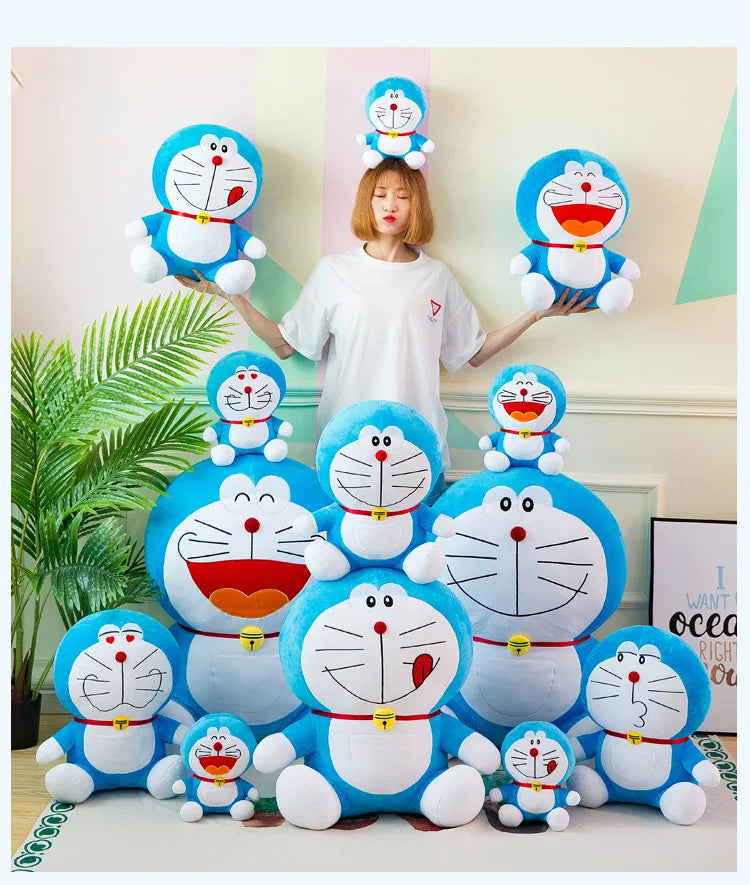 Anime Doraemon Kawaii Plush Toy – Soft Stuffed Animal Doll, Birthday Gift for Kids & Girlfriend