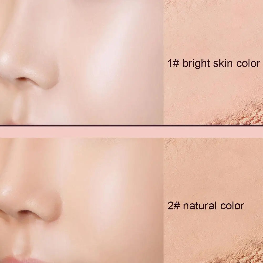 Korean Loose Powder – Full Brightening Concealer, Mineral Face Foundation, Long-Lasting Pressed Compact Makeup Powder