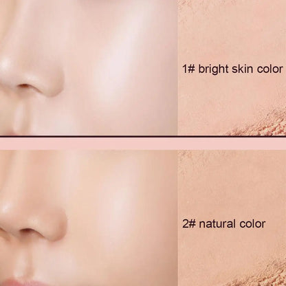 Korean Loose Powder – Full Brightening Concealer, Mineral Face Foundation, Long-Lasting Pressed Compact Makeup Powder