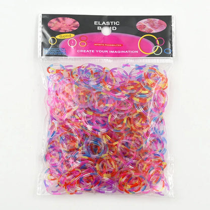 NICE! 600pcs Rainbow Loom Rubber Bands – DIY Bracelet Making Kit for Kids, Hair Ties, Xmas Gift 2021