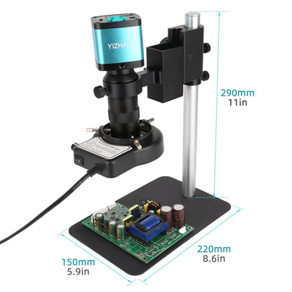4K 48MP HDMI USB Industrial Microscope Camera – 1-130X/150X/180X Zoom C Lens for Soldering & Repair