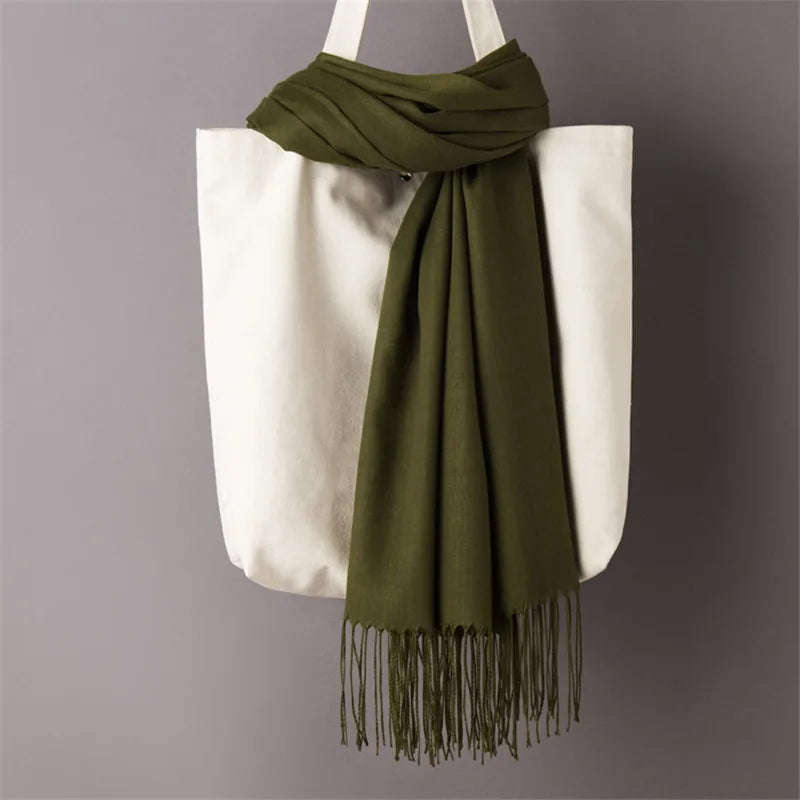 Women's Pashmina Scarf — Cashmere Feel Shawl & Wrap for Evening Dresses, Travel, Office, Winter, and Weddings