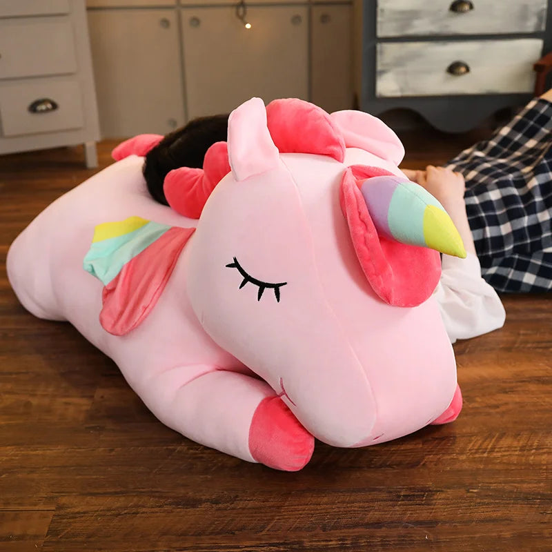 25cm Kawaii Giant Unicorn Plush Toy – Soft Stuffed Animal Horse Doll, Perfect Pillow & Birthday Gift for Girls