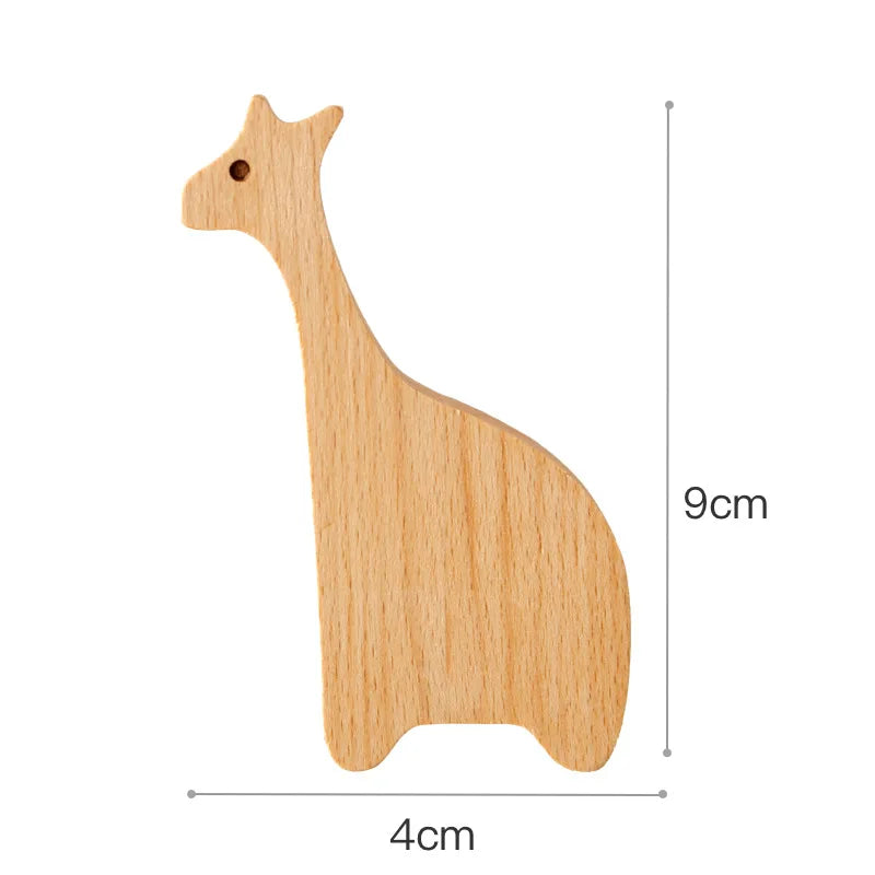Wooden Drawer & Wall Hooks — Animal Keychain, Coat & Wardrobe Hanger, Cute Home & Kitchen Decor Accessory