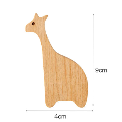 Wooden Drawer & Wall Hooks — Animal Keychain, Coat & Wardrobe Hanger, Cute Home & Kitchen Decor Accessory