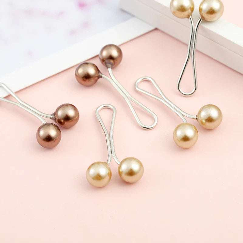 Stylish 12pcs Anti-Slip Hijab Clips: Pearl Brooch Pins for Lady Muslim Scarves - Secure Headscarf Shawls with Fashionable Jewelry Accessories