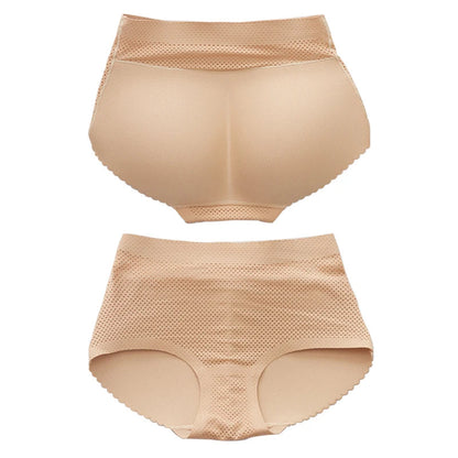 Women's Padded Push-Up Panties: Butt Lifter Shaper with Fake Ass Buttocks Hip Pads - Invisible Control Briefs Underwear