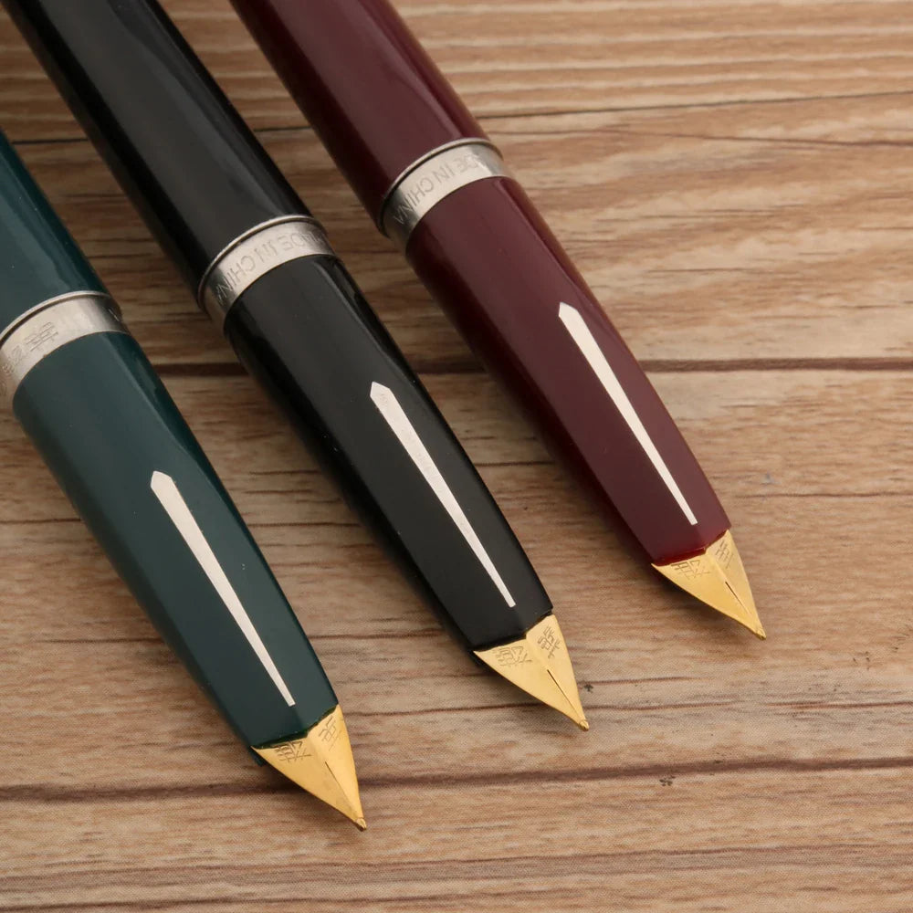 HERO 240 Stainless Steel Fountain Pen — Retro Aircraft Duckbill Nib, Ink Pen for School, Office & Student Gifts