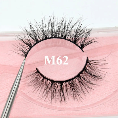 Visofree 3D Mink Eyelashes – Thick Handmade Full Strip Cruelty-Free False Lashes for Makeup M56