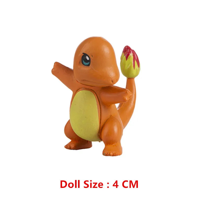Pokemon 4-13cm Anime Figures – Pikachu, Mewtwo, Charmander, Blastoise Action Model Toy Gifts