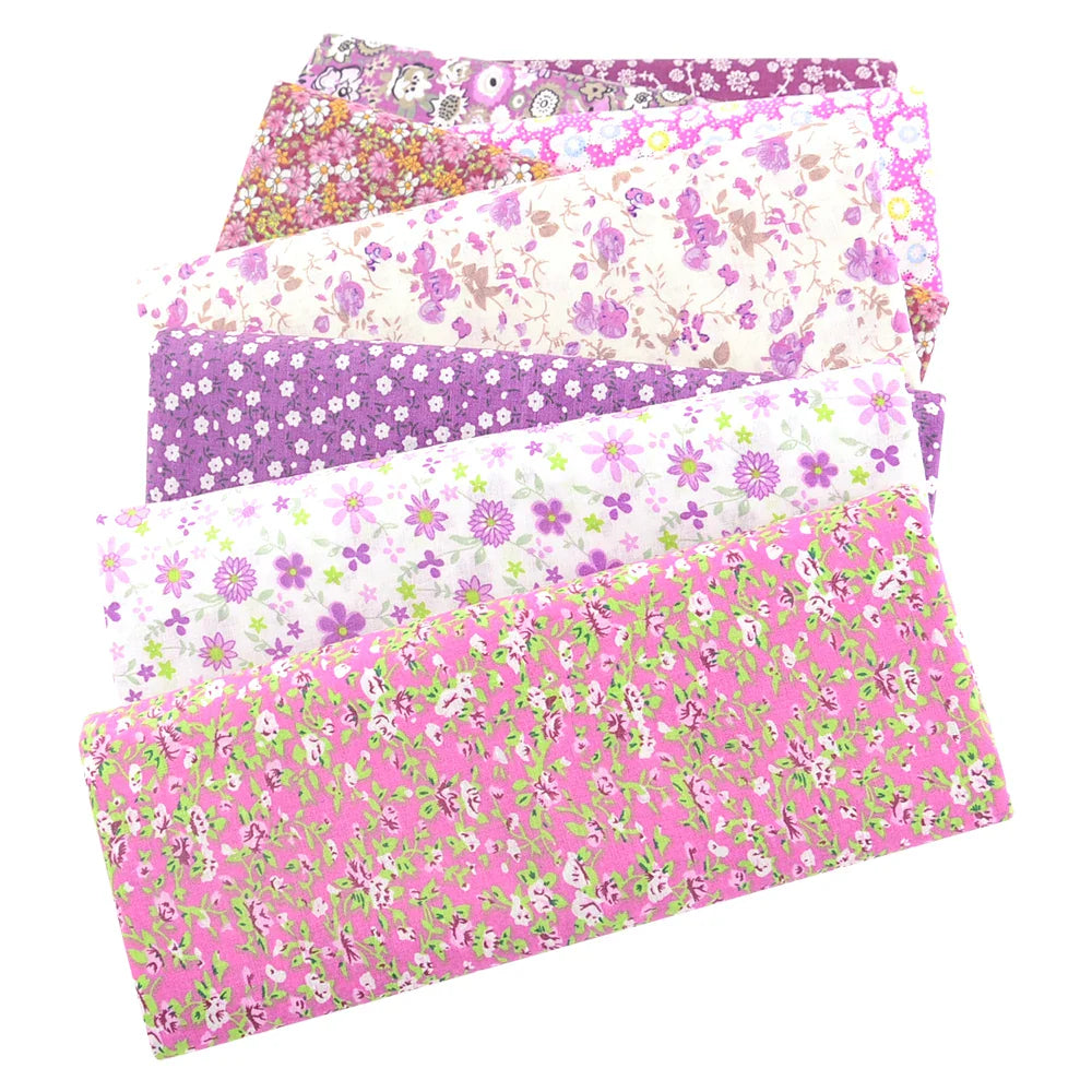 Teramila 7/8 Pcs Patchwork Quilt Fabrics Set - 30x30cm/25x25cm Cotton Sewing Cloth for Needlework and Handmade Projects