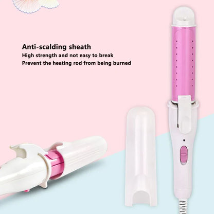 Professional Electric Hair Curler – 9-38mm Temperature Adjustable Curling Iron Wand with LCD Display