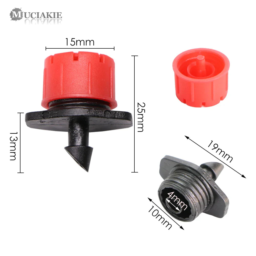 Premium 30-1000PCS Adjustable Dripper Sprinkler Set for Garden Irrigation - 4/7mm Micro Drip Nozzle for Balcony, Yard, and Greenhouse Watering Spray