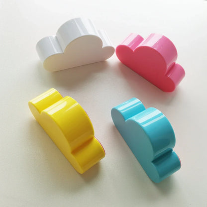 Creative 3D Cloud Magnet Keychain Holder - Wall-Mounted Neodymium Magnetic Key Hanger for Home Decor