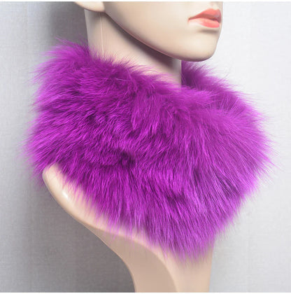 2025 Real Fox Fur Scarf and Headband – Luxury Winter Neck Warmer for Women, 100% Natural Fur, Elastic Ring Muffler
