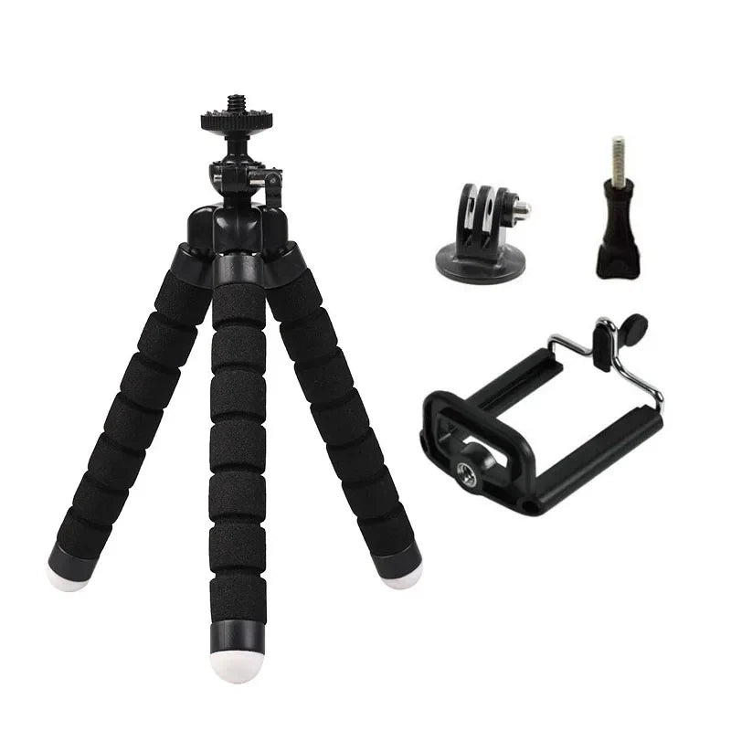 Flexible Mini Octopus Tripod for GoPro Hero 12/11/10/9/8/7 Black MAX & Action Cameras Accessories