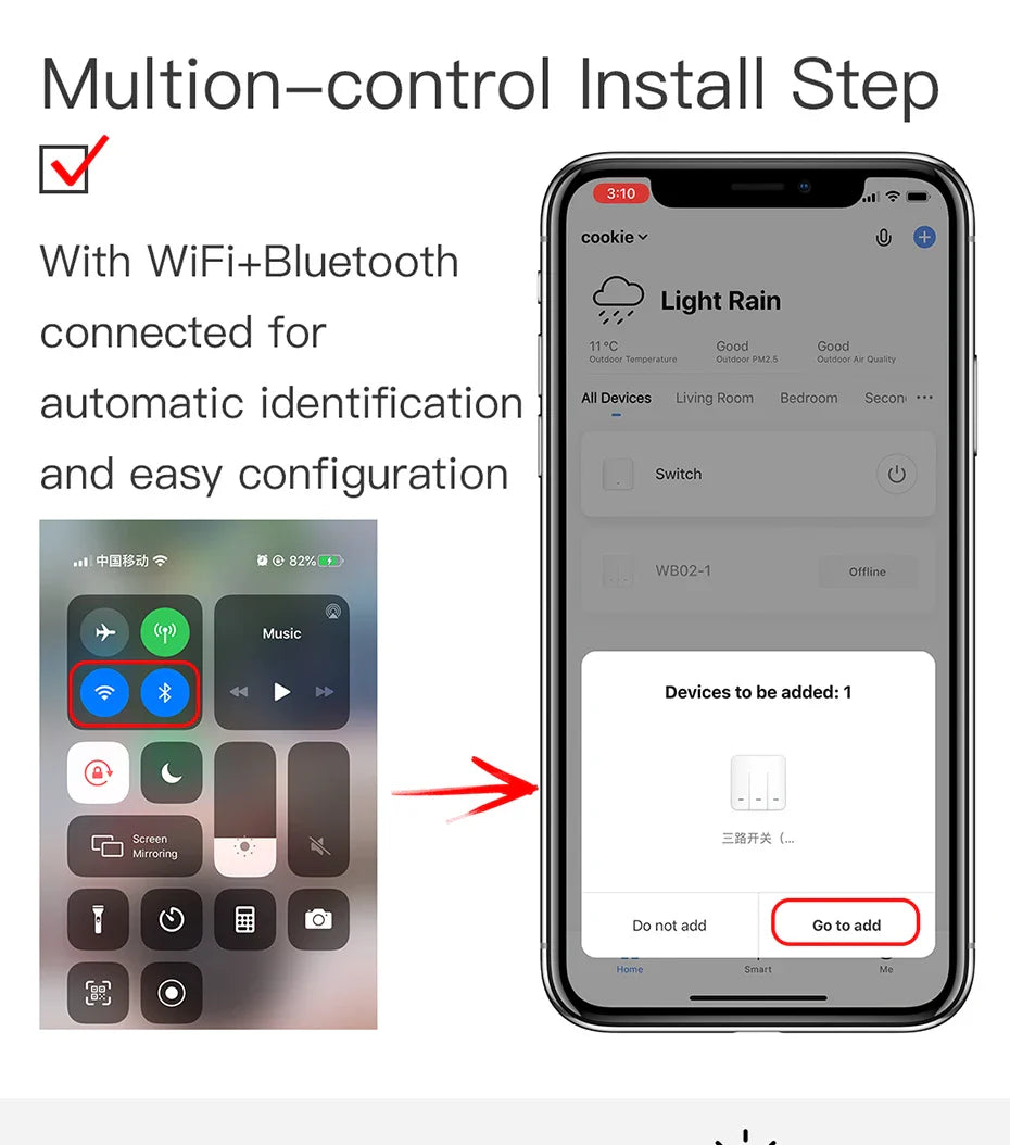 BSEED Zigbee Smart Wall Switch Parts – EU Power Outlet & Glass Frame DIY Combo