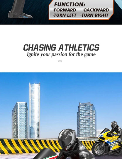 1/6 Scale RC Electric Racing Motorcycle – High-Speed 4CH Remote Control Drift Car Toy for Boys