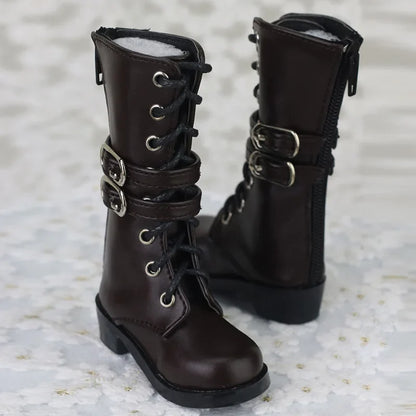 1/4 MSD & 1/3 SD BJD Leather Shoes – Fashion Martin High Boots for Dollfie, DREAM, MID, DK, SOOM, DOD Dolls
