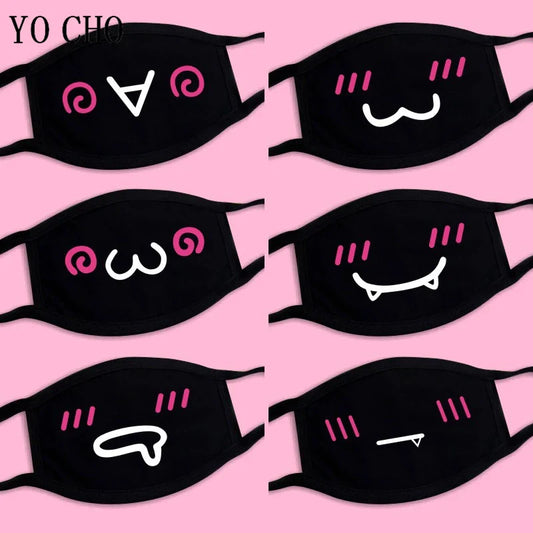 YO CHO Unisex Cotton Dust Mouth Mask – Anime Cartoon Respirator, Warm Mouth Muffle, Perfect Birthday Party Gift