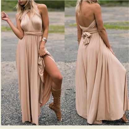 Multiway Convertible Boho Maxi Dress – DIY Wrap Infinity Bandage Long Dress for Women, Party, Bridesmaid & Club Wear