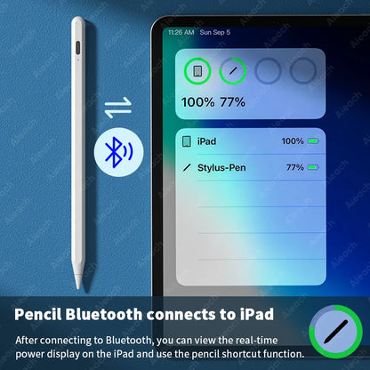 iPad Pencil with Palm Rejection and Tilt - Compatible with Apple Pencil 2 and 1, Fits iPad Pro 11/12.9, Air 4/5, Mini 5/6, iPad 7/8/9/10th (2018-2023)