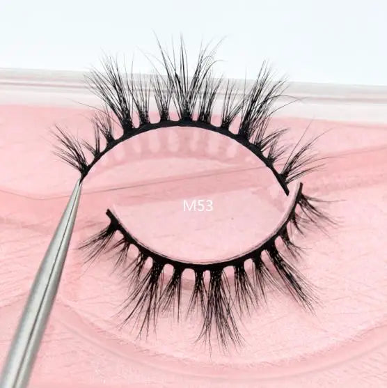Visofree 3D Mink Eyelashes – Thick Handmade Full Strip Cruelty-Free False Lashes for Makeup M56
