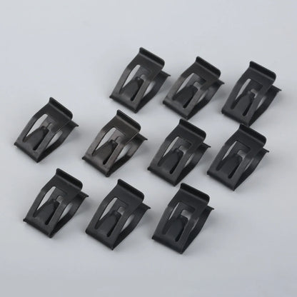 10Pcs Car Dashboard Trim Clips - Black Metal Rivet Fasteners for Ford, Mazda, Audi, Toyota