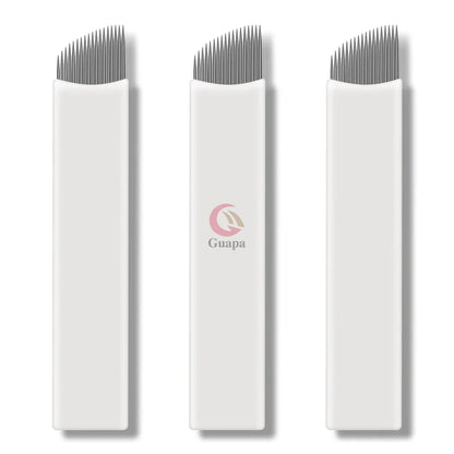 White Microblading Needles – 9/11/12/14/18/21 for Permanent Makeup, Eyebrow Tattoo & Embroidery Pen Supplies