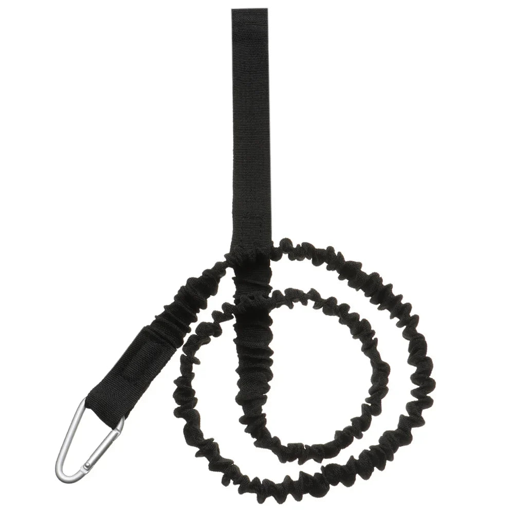 Adjustable Paddle Leash — Kayak & Surfboard Ankle Rope with Elastic Lanyard and Safety Carabiner