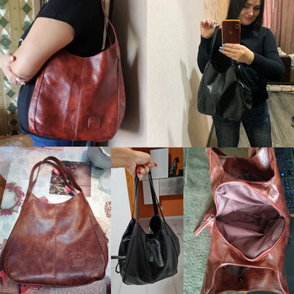 Yogodlns Vintage Women's Handbag - Designer Luxury Shoulder Tote, Fashion Brand Top-Handle Bag