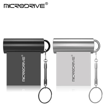 Super Mini 2.0 USB Flash Drive – Real Capacity Metal Pen Drive, Available in 4/8/16/32/64/128GB, Key Ring Memory Stick Gift