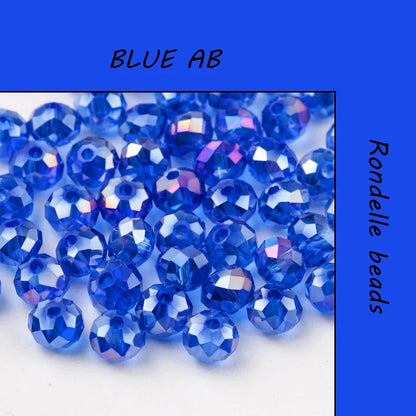 300PCS 4mm Round Crystal Glass Beads Set – Colorful Spacer Beads for Bracelet Jewelry Making & DIY Crafts (Buy 1 Get 1 Free)
