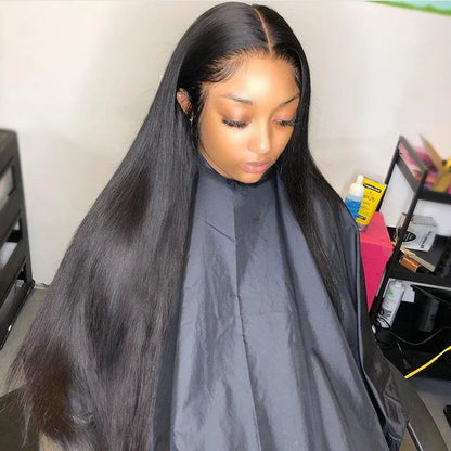 HD Lace Front Human Hair Wig – Straight 13x4 13x6 Transparent Lace Frontal, Pre-Plucked Glueless Wig for Women