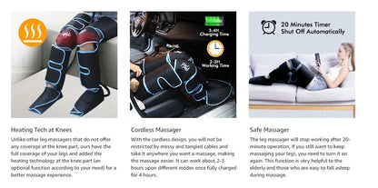 Foot Air Pressure Leg Massager — 360° Circulation & Muscle Relaxation Device for Lymphatic Drainage
