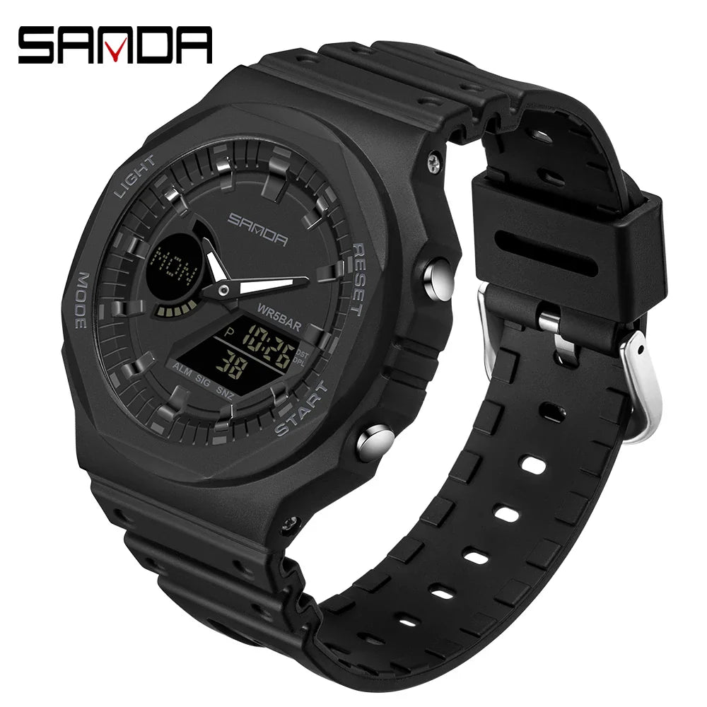 SANDA LED Digital Sports Watch – Waterproof Military Outdoor Watch for Men, Women & Teens