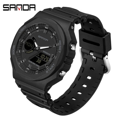 SANDA LED Digital Sports Watch – Waterproof Military Outdoor Watch for Men, Women & Teens