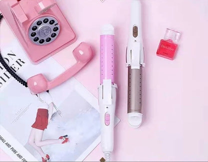 Professional Electric Hair Curler – 9-38mm Temperature Adjustable Curling Iron Wand with LCD Display