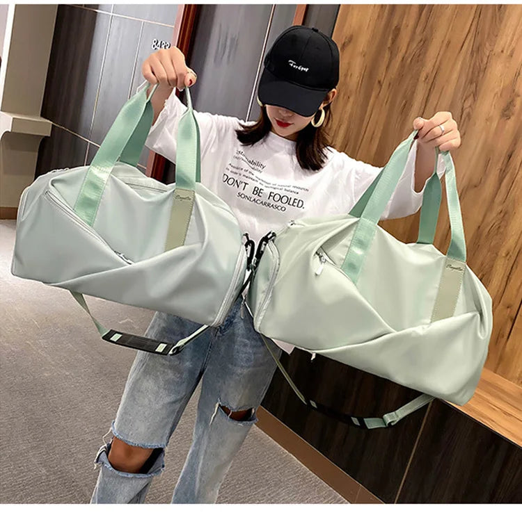 Women's Sports Gym Bag - Travel Dry Wet Tote, Multifunctional Weekend Duffle for Fitness, Yoga & Swimming