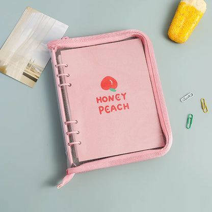2024 Cute A5/A6 Zip Bag Journal & Agenda Notebook – DIY Photocard Binder Organizer for School Stationery Gift